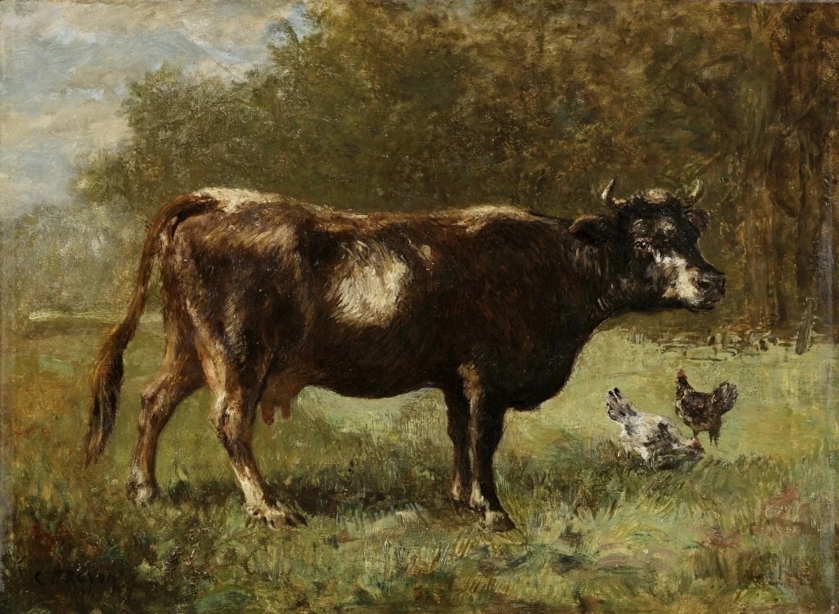 Paesaggio - mucca al pascolo